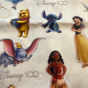DISNEY 100 YEARS Handmade Cotton Pillowcase fits a Standard or Queen Pillow